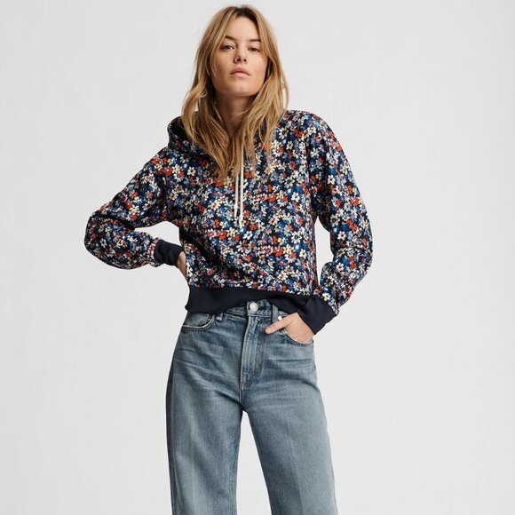 💥  Rag&Bone Floral Drawstring Hoodie - Picture 2 of 10